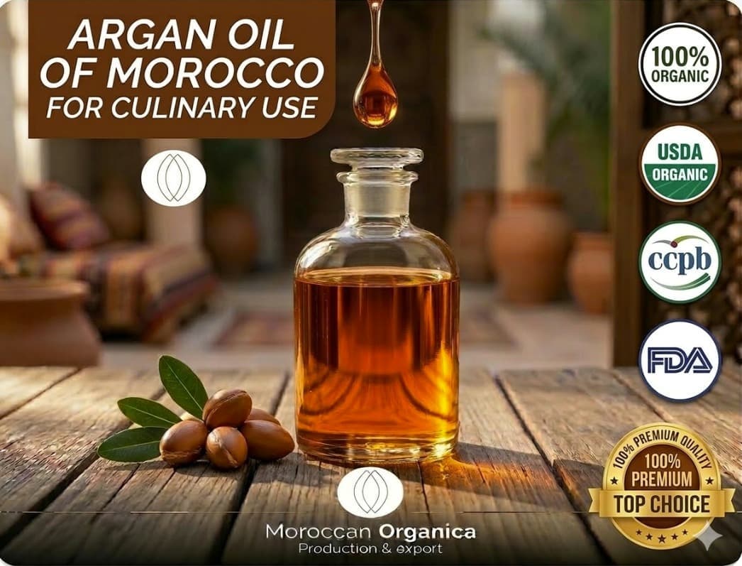 Organic Culinary Argan Oil of Morocco – 100% Pure Edible Argan Oil